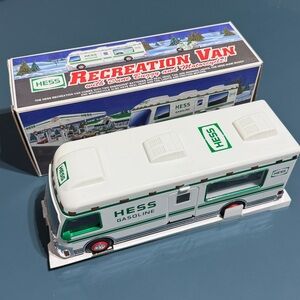 Hess Gasoline Adventure Van with Dune Buggy and Motorcycle - White and Green